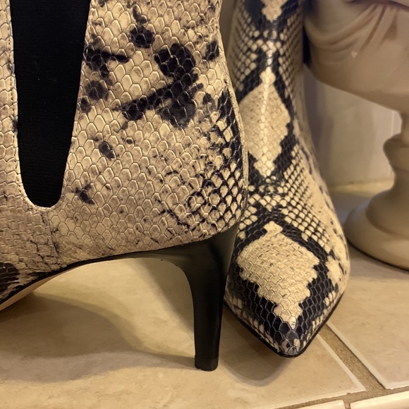 Joie Snake Print Leather Booties - Picture 5 of 11
